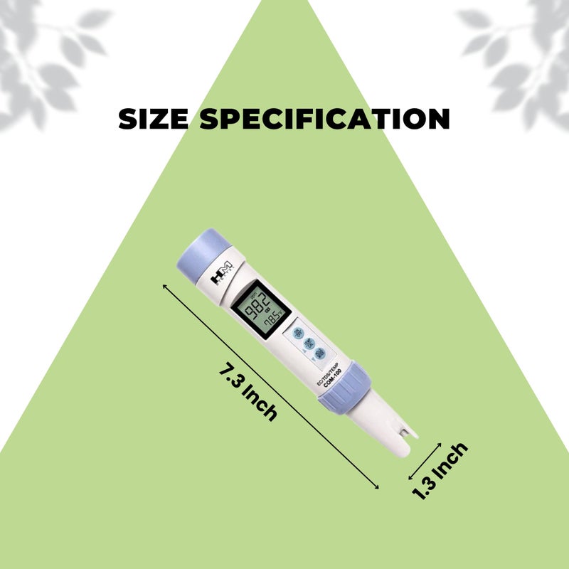 HM Digital HMDCOM100 Waterproof EC/TDS And Amp Temperature Combo Meter - Image 3